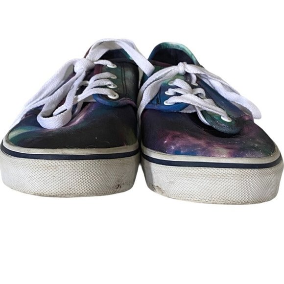 Vans Women Low Top Sneaker Size 6 Purple Blue Galaxy Print Lace Up Canvas Upper‎ - Picture 4 of 10